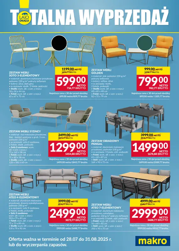 Makro - gazetka promocyjna Totalna wyprzedaż od poniedziałku 28.07 do niedzieli 31.08 - strona 2
