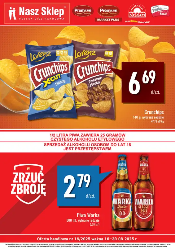 Premium - gazetka promocyjna Billboard Nasz Sklep od soboty 16.08 do soboty 30.08
