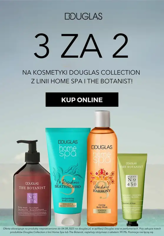 Douglas - gazetka promocyjna 3 za 2 na na kosmetyki Douglas Collection od czwartku 31.07 do poniedziałku 04.08