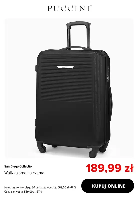 Puccini - gazetka promocyjna Walizki do -70% od czwartku 31.07 do czwartku 07.08 - strona 6