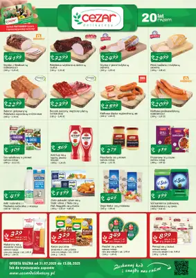 CEZAR Delikatesy - gazetka promocyjna Gazetka od czwartku 31.07 do środy 13.08 CEZAR Delikatesy - gazetka promocyjna Gazetka od czwartku 31.07 do środy 13.08
