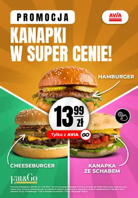 AVIA Stacje Paliw - gazetka promocyjna Kanapki w super cenie od piątku 01.08 do niedzieli 31.08 AVIA Stacje Paliw - gazetka promocyjna Kanapki w super cenie od piątku 01.08 do niedzieli 31.08
