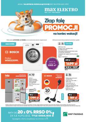 Max Elektro - gazetka promocyjna Gazetka od czwartku 31.07 do poniedziałku 01.09
