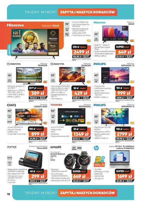 Max Elektro - gazetka promocyjna Gazetka od czwartku 31.07 do poniedziałku 01.09 - strona 10