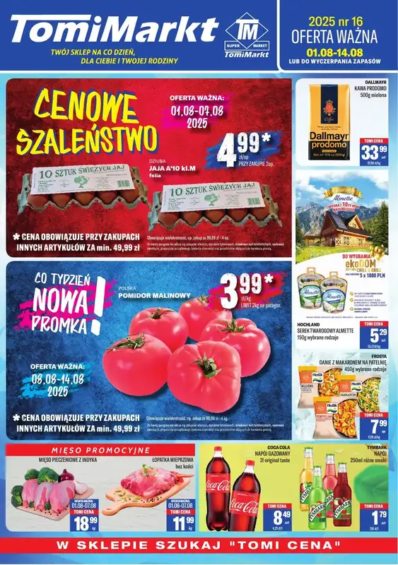 Tomi Markt - gazetka promocyjna Gazetka od piątku 01.08 do czwartku 14.08