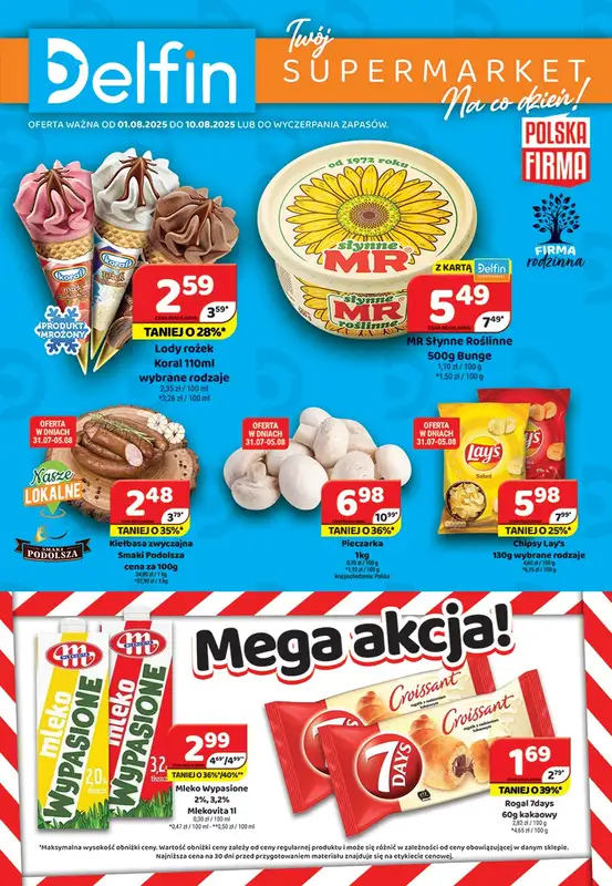 Delfin - gazetka promocyjna Gazetka od piątku 01.08 do niedzieli 10.08