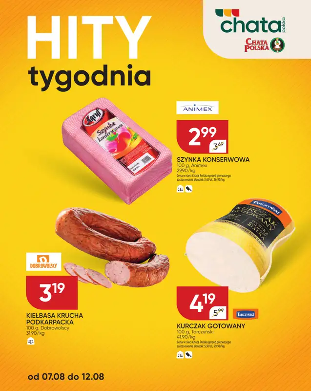 Chata Polska - gazetka promocyjna Hity tygodnia od czwartku 07.08 do wtorku 12.08 - strona 2