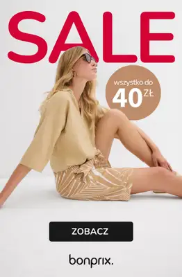 bonprix - gazetka promocyjna Wyprzedaż do 40 zł od piątku 01.08 do czwartku 07.08