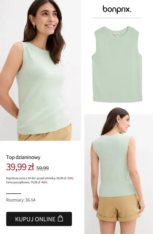 bonprix - gazetka promocyjna Wyprzedaż do 40 zł od piątku 01.08 do czwartku 07.08 - strona 14