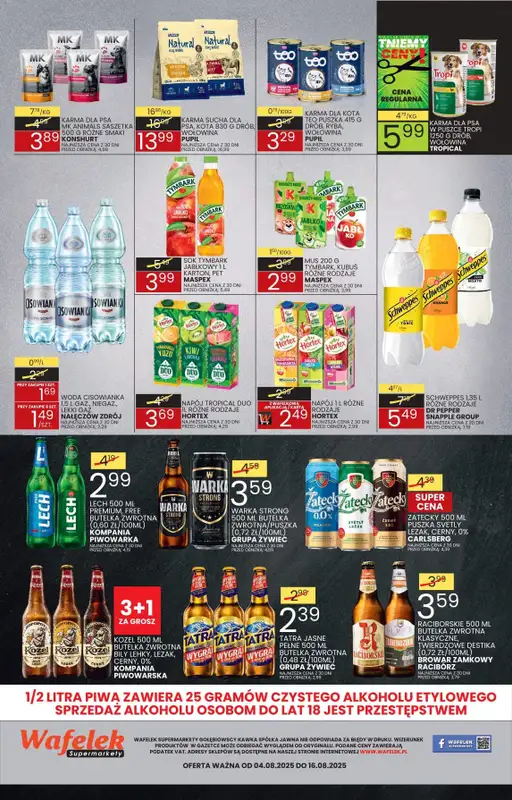 Wafelek - gazetka promocyjna Gazetka od poniedziałku 04.08 do soboty 16.08 - strona 8