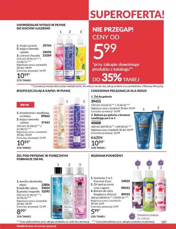 AVON - gazetka promocyjna Katalog Sierpień 2025 od piątku 01.08 do niedzieli 31.08 - strona 187