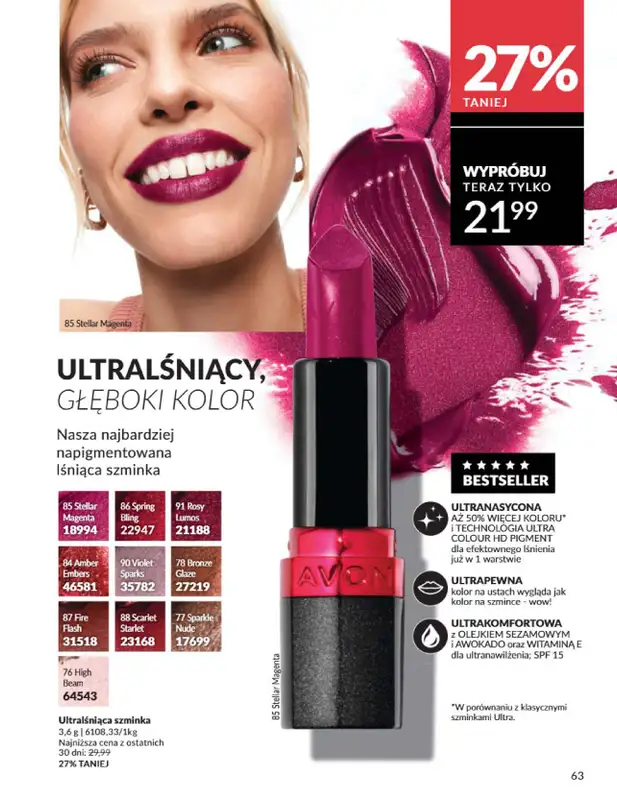 AVON - gazetka promocyjna Katalog Sierpień 2025 od piątku 01.08 do niedzieli 31.08 - strona 63