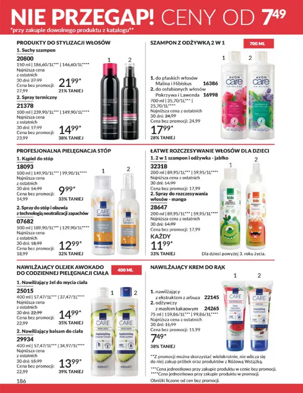 AVON - gazetka promocyjna Katalog Sierpień 2025 od piątku 01.08 do niedzieli 31.08 - strona 186