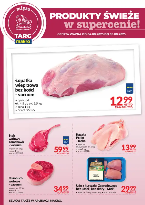 Makro - gazetka promocyjna Targ MAKRO - oferta świeża w super cenach! od poniedziałku 04.08 do soboty 09.08 - strona 4
