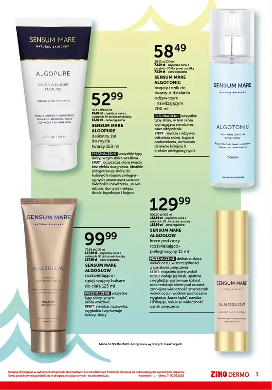 Ziko Dermo - gazetka promocyjna Gazetka - Połysk w słoneczne dni od czwartku 07.08 do środy 20.08 - strona 3