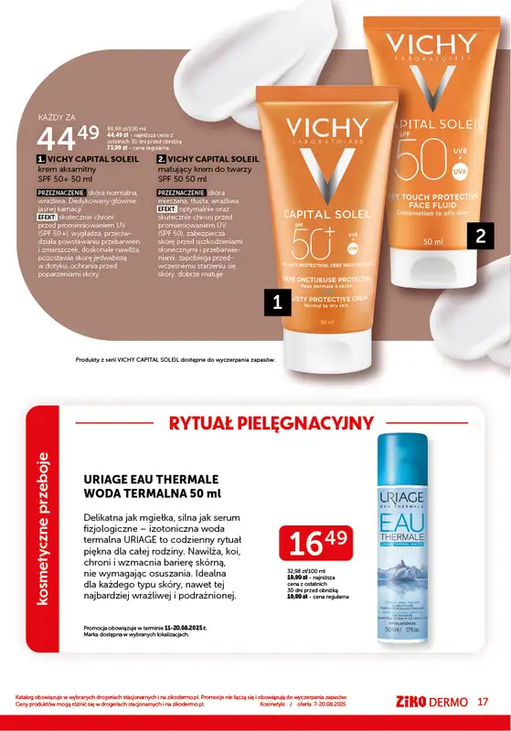 Ziko Dermo - gazetka promocyjna Gazetka - Połysk w słoneczne dni od czwartku 07.08 do środy 20.08 - strona 17
