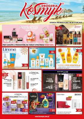 Drogeria Kosmyk - gazetka promocyjna Gazetka od piątku 08.08 do niedzieli 31.08