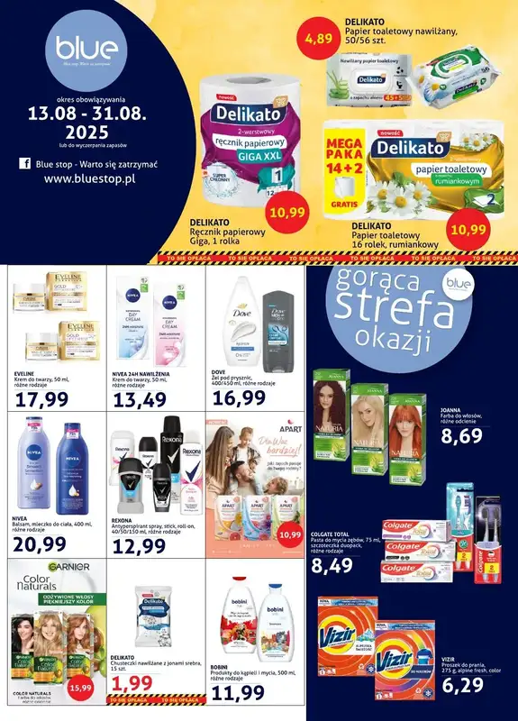 Blue Stop - gazetka promocyjna Gazetka od środy 13.08 do niedzieli 31.08