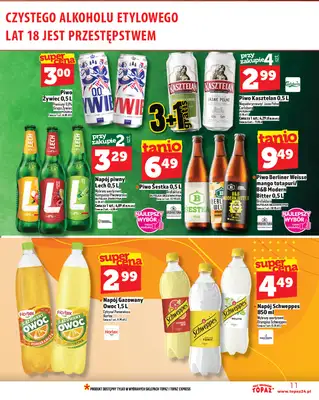 TOPAZ - gazetka promocyjna Gazetka od czwartku 14.08 do środy 20.08 - strona 11 TOPAZ - gazetka promocyjna Gazetka od czwartku 14.08 do środy 20.08 - strona 11
