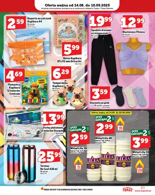 TOPAZ - gazetka promocyjna Gazetka od czwartku 14.08 do środy 20.08 - strona 31 TOPAZ - gazetka promocyjna Gazetka od czwartku 14.08 do środy 20.08 - strona 31