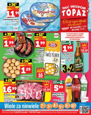 TOPAZ - gazetka promocyjna Gazetka od czwartku 14.08 do środy 20.08