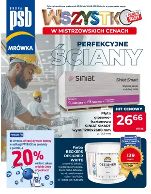 PSB Mrówka - gazetka promocyjna Gazetka od czwartku 07.08 do soboty 16.08