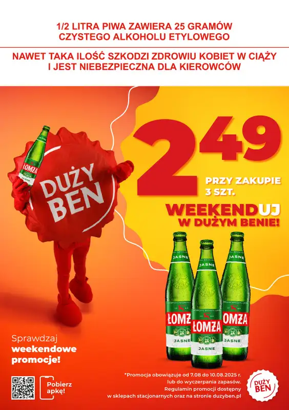 Duży Ben - gazetka promocyjna Weekendowe promocje! od czwartku 07.08 do niedzieli 10.08