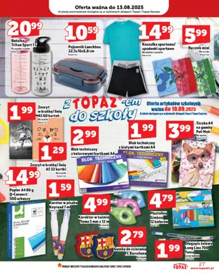 TOPAZ - gazetka promocyjna Gazetka od czwartku 07.08 do środy 13.08 - strona 27 TOPAZ - gazetka promocyjna Gazetka od czwartku 07.08 do środy 13.08 - strona 27