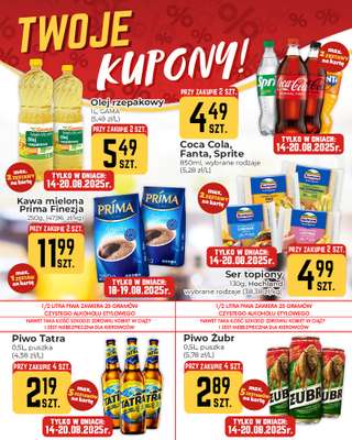 Społem Częstochowa - gazetka promocyjna Plakaty promocyjne od czwartku 14.08 do środy 20.08