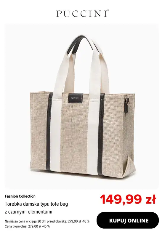 Puccini - gazetka promocyjna Plecione torebki w promocyjnych cenach! od czwartku 07.08 do niedzieli 17.08 - strona 8