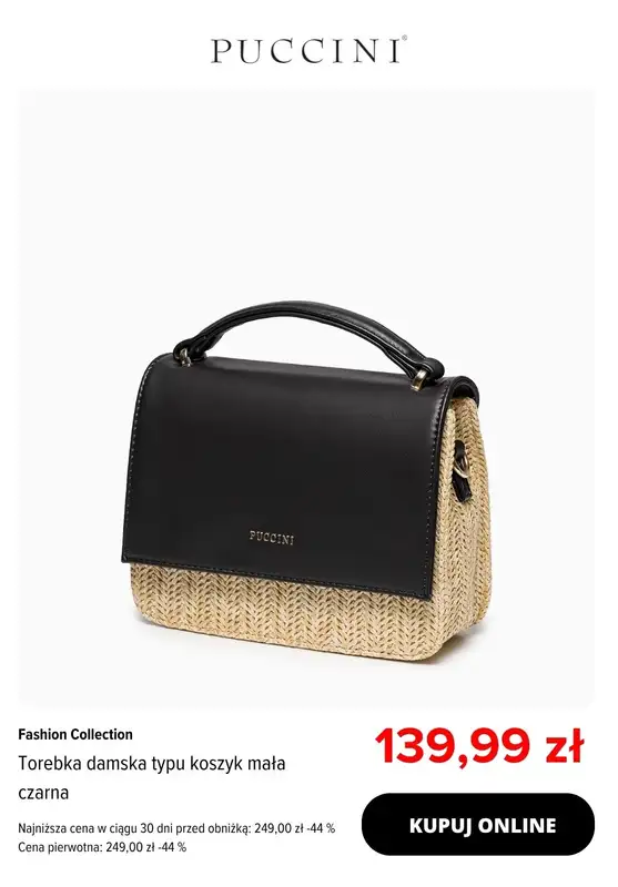 Puccini - gazetka promocyjna Plecione torebki w promocyjnych cenach! od czwartku 07.08 do niedzieli 17.08 - strona 3