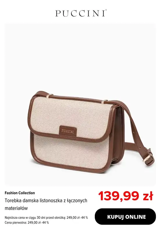 Puccini - gazetka promocyjna Plecione torebki w promocyjnych cenach! od czwartku 07.08 do niedzieli 17.08 - strona 5
