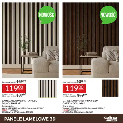 Abra Meble - gazetka promocyjna Panele w super cenach od piątku 08.08 do poniedziałku 25.08 - strona 15 Abra Meble - gazetka promocyjna Panele w super cenach od piątku 08.08 do poniedziałku 25.08 - strona 15