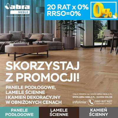 Abra Meble - gazetka promocyjna Panele w super cenach od piątku 08.08 do poniedziałku 25.08