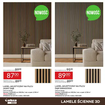Abra Meble - gazetka promocyjna Panele w super cenach od piątku 08.08 do poniedziałku 25.08 - strona 14 Abra Meble - gazetka promocyjna Panele w super cenach od piątku 08.08 do poniedziałku 25.08 - strona 14