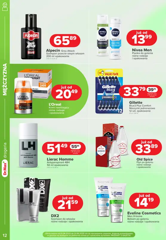 Dr.Max Drogeria - gazetka promocyjna Gazetka od piątku 08.08 do niedzieli 31.08 - strona 12