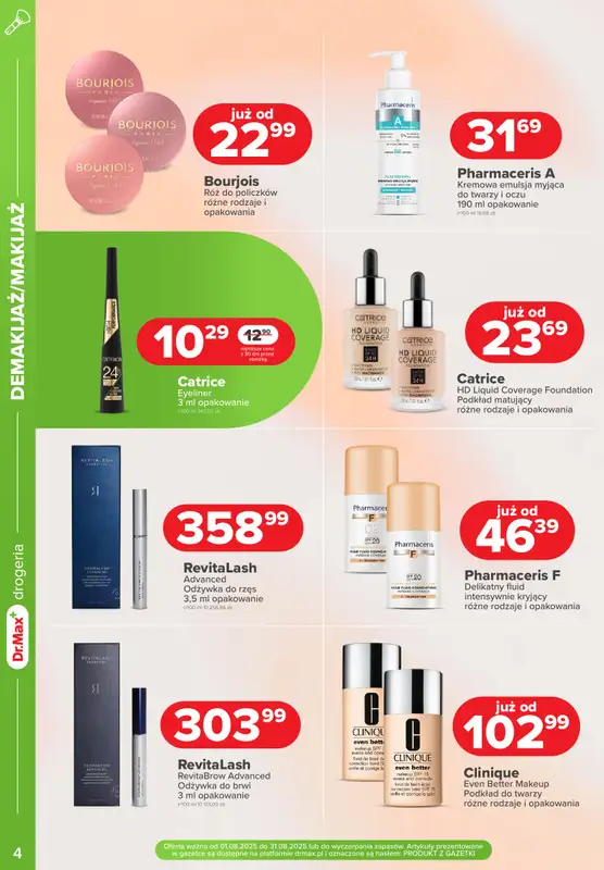 Dr.Max Drogeria - gazetka promocyjna Gazetka od piątku 08.08 do niedzieli 31.08 - strona 4