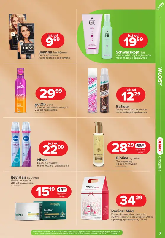 Dr.Max Drogeria - gazetka promocyjna Gazetka od piątku 08.08 do niedzieli 31.08 - strona 7