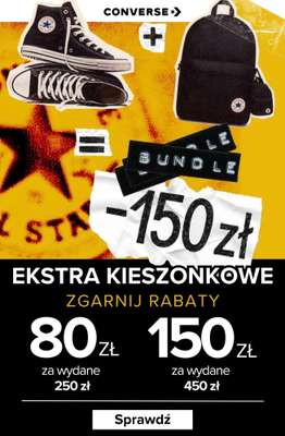 Converse - gazetka promocyjna Rabaty do 150 zł na powrót do szkoły! od piątku 08.08 