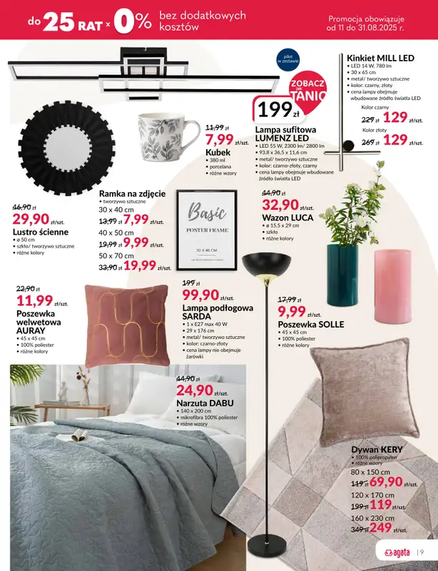 Salony Agata - gazetka promocyjna Gazetka od poniedziałku 11.08 do niedzieli 31.08 - strona 9