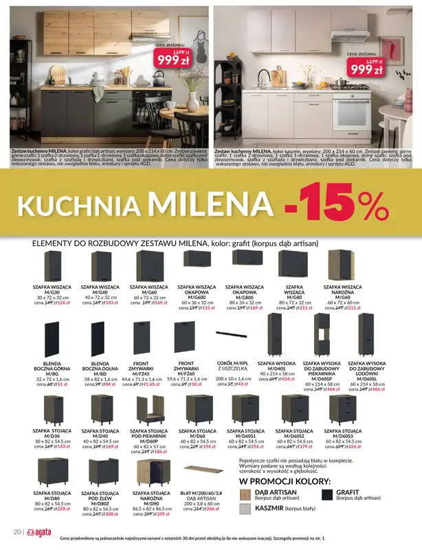 Salony Agata - gazetka promocyjna Gazetka od poniedziałku 11.08 do niedzieli 31.08 - strona 20