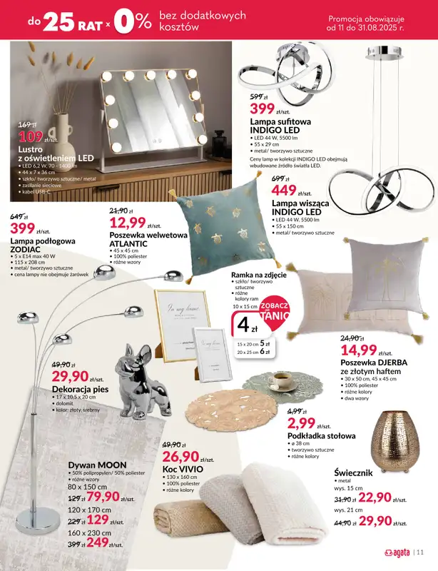 Salony Agata - gazetka promocyjna Gazetka od poniedziałku 11.08 do niedzieli 31.08 - strona 11