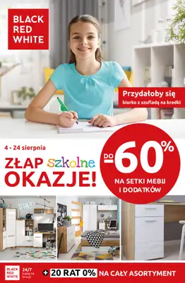 Black Red White - gazetka promocyjna Złap szkolne okazje do -60% od poniedziałku 11.08 do niedzieli 24.08 Black Red White - gazetka promocyjna Złap szkolne okazje do -60% od poniedziałku 11.08 do niedzieli 24.08
