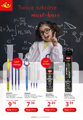 Poczta Polska - gazetka promocyjna Gazetka Back to school od poniedziałku 11.08 do niedzieli 24.08 - strona 2 Poczta Polska - gazetka promocyjna Gazetka Back to school od poniedziałku 11.08 do niedzieli 24.08 - strona 2