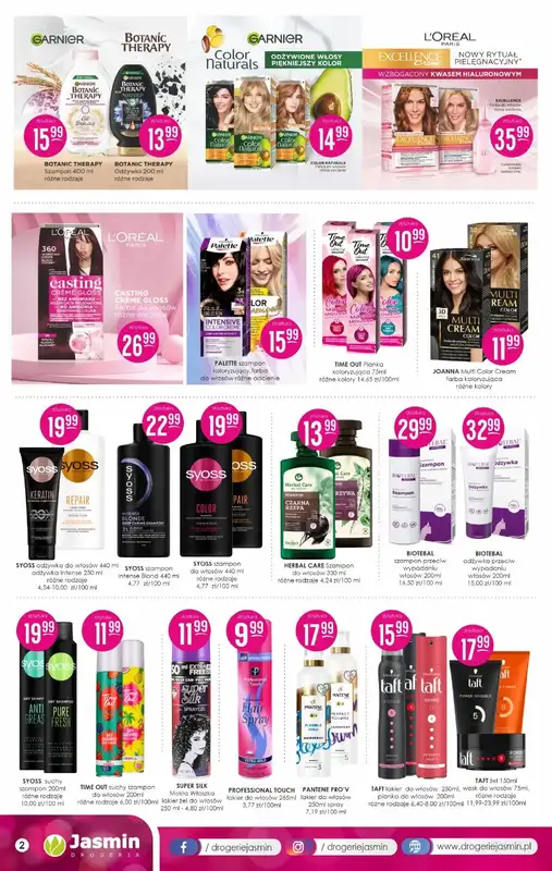 Drogerie Jasmin - gazetka promocyjna Gazetka od poniedziałku 11.08 do niedzieli 31.08 - strona 2