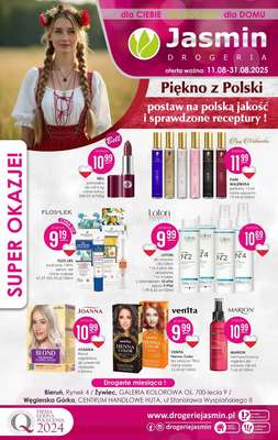 Drogerie Jasmin - gazetka promocyjna Gazetka od poniedziałku 11.08 do niedzieli 31.08