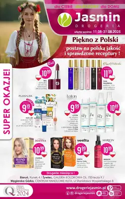 Drogerie Jasmin - gazetka promocyjna Gazetka od poniedziałku 11.08 do niedzieli 31.08 Drogerie Jasmin - gazetka promocyjna Gazetka od poniedziałku 11.08 do niedzieli 31.08