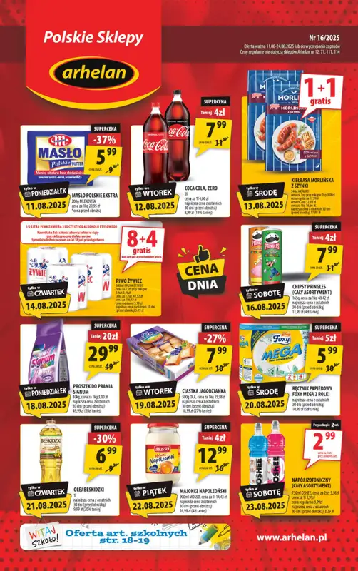 Arhelan - gazetka promocyjna Gazetka od poniedziałku 11.08 do niedzieli 24.08