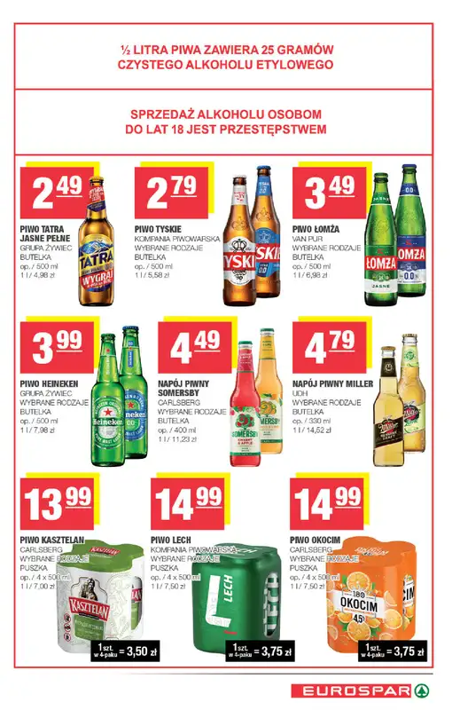 SPAR - gazetka promocyjna Gazetka Eurospar od środy 13.08 do niedzieli 24.08 - strona 15