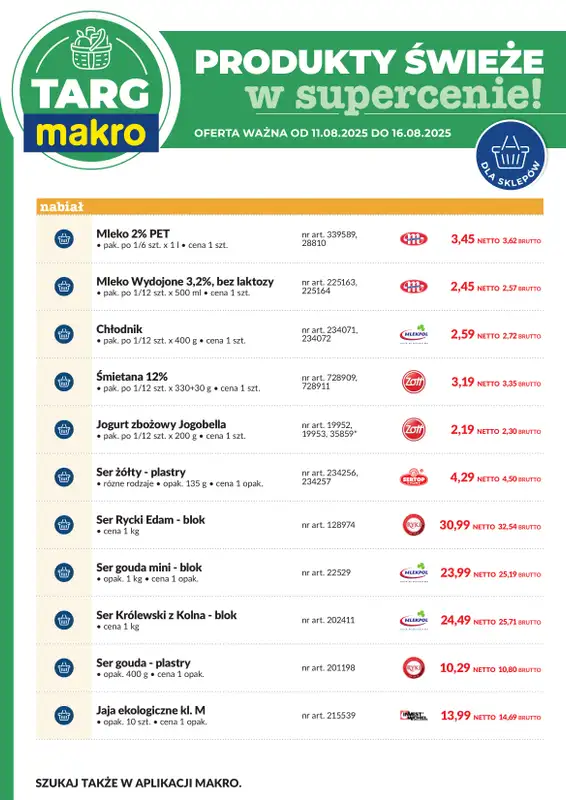 Makro - gazetka promocyjna Targ MAKRO - oferta świeża w super cenach! od poniedziałku 11.08 do soboty 16.08 - strona 7